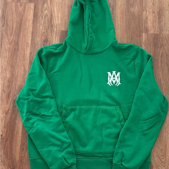 Green fitted ‘M.A.’ Hoodie - Picture 1 of 2